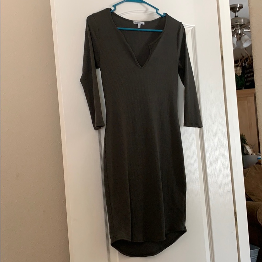 Olive green dress